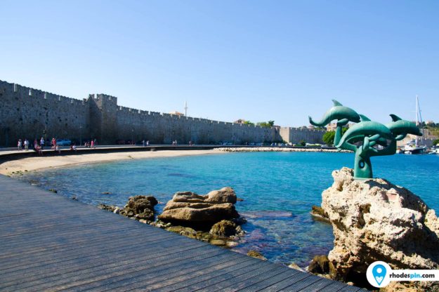 Old town beach Rhodes Island